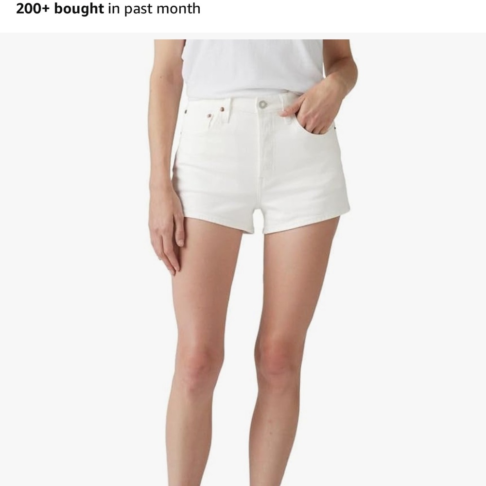 Levi's Women's White Jean Shorts